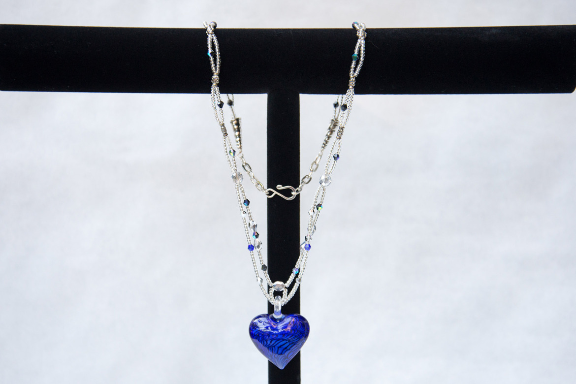 Heart of Blues Stone Necklace