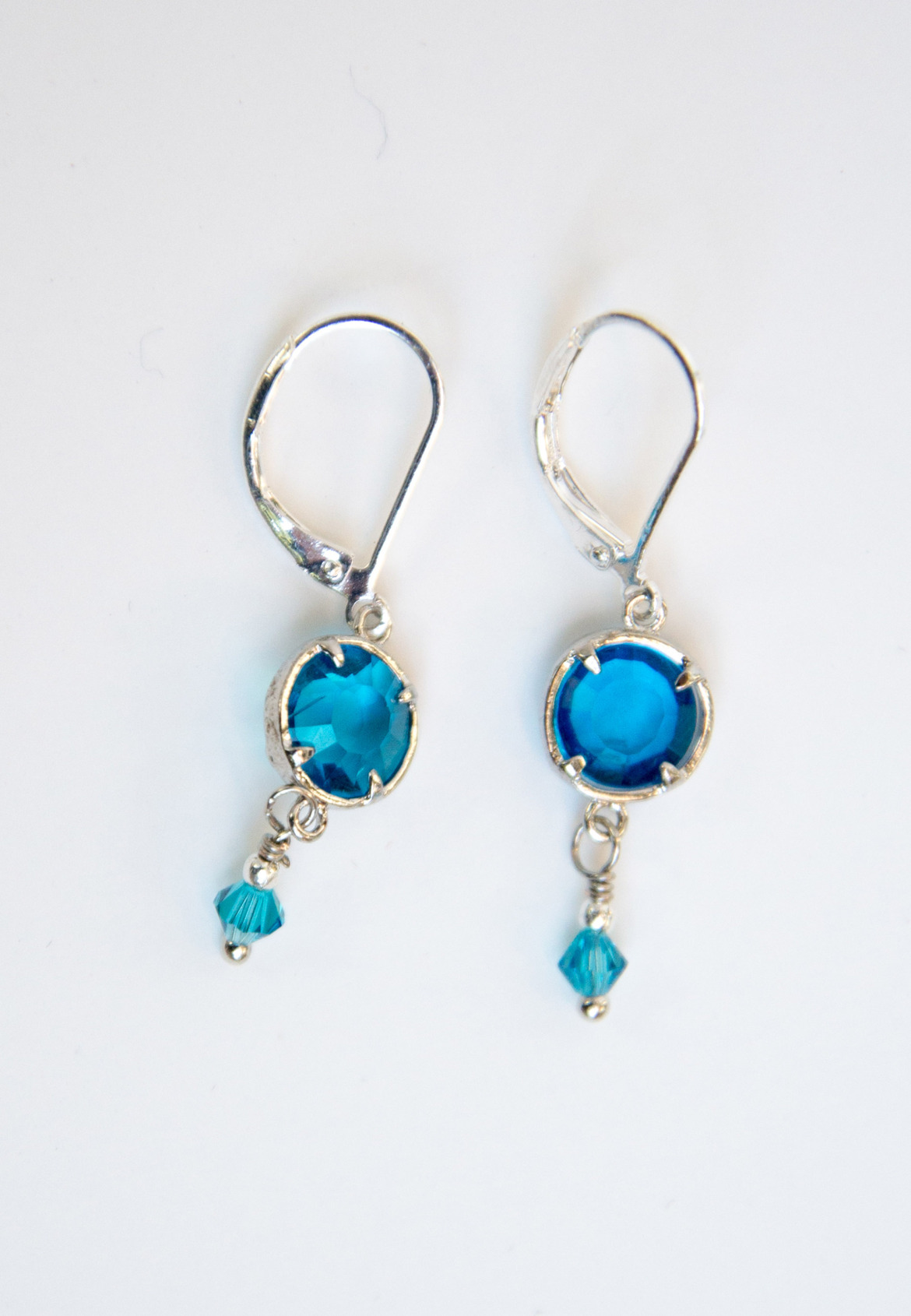 Blue Glass Earings